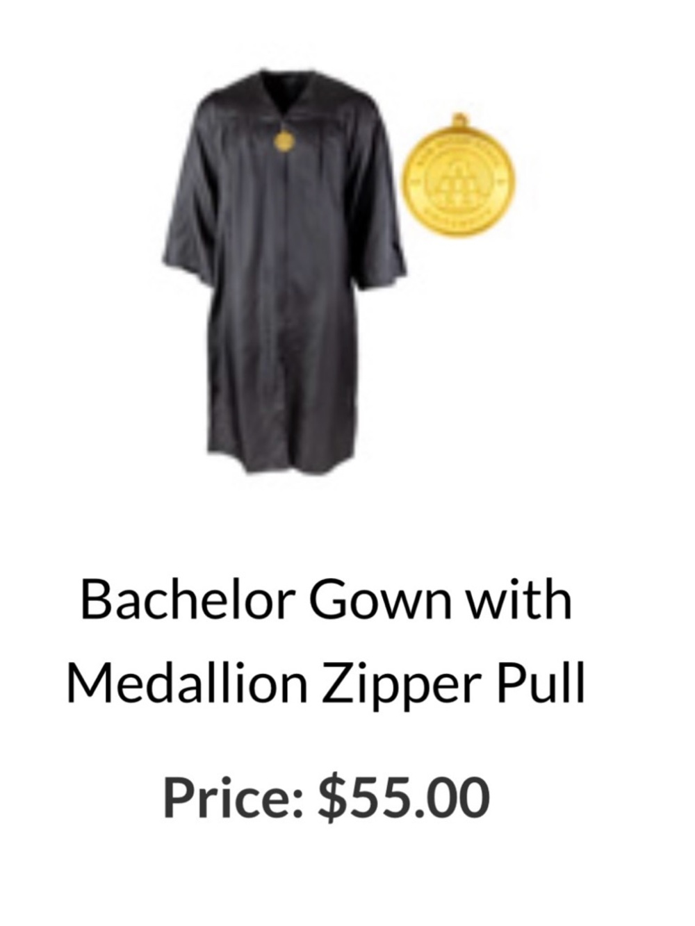 Josten Element’s Collection Graduation Robe 5’9-6’0 - Picture 3 of 3